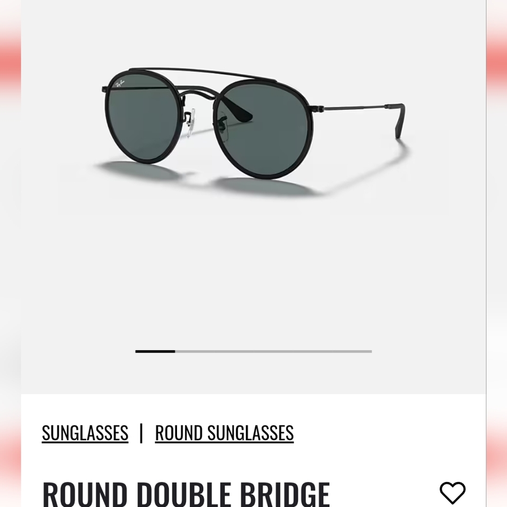 Ray Ban double bridge round sunglasses